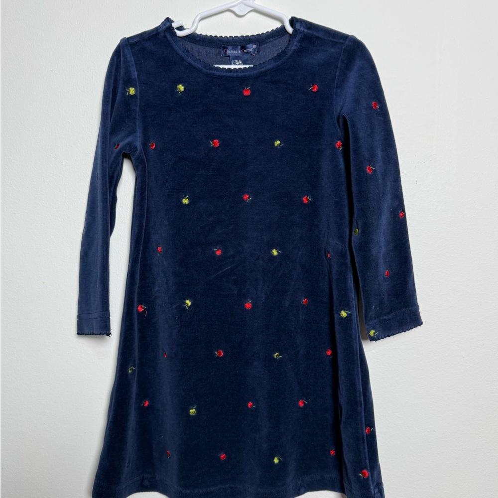 Stylish Navy Kids Dress with Colorful Embroidery